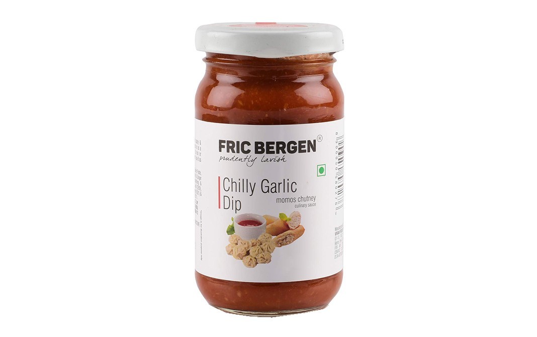 Fric Bergen Chilly Garlic Dip (Momos Chutney)   Glass Jar  200 grams